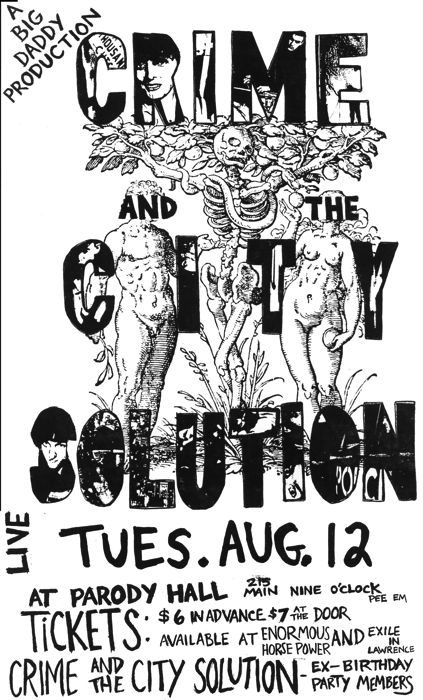 Crime and the City Solution, David Goodrich, Parody Hall, Big Daddy Productions