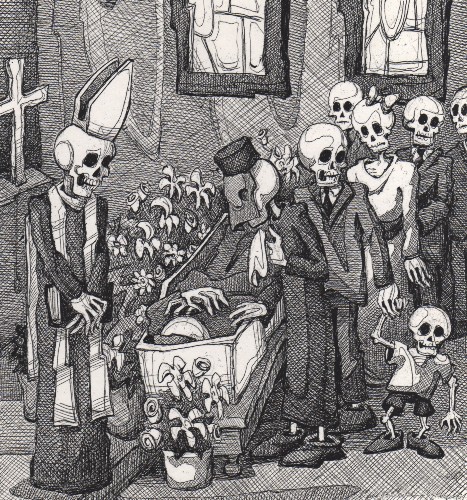 Skeleton's Funeral, skeletons, David Goodrich