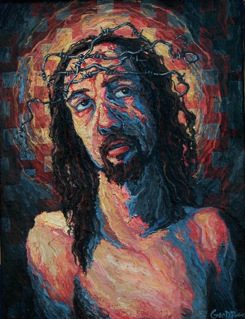 Ecce Homo, Self Portrait with Crown of Barbed Wire, Jesus Christ, David Goodrich